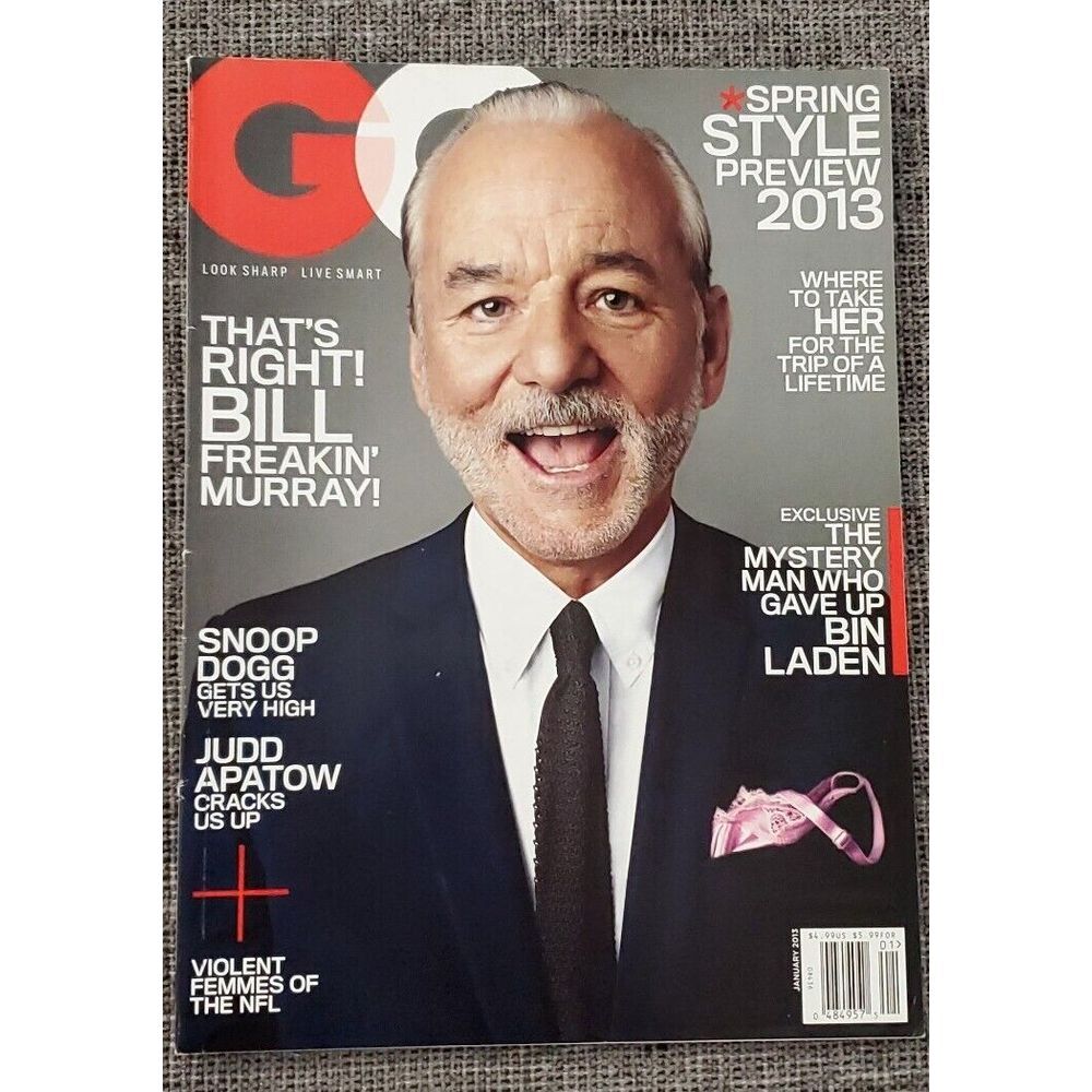 2013 JANUARY GQ MAGAZINE‎ - BILL MURRAY COVER - L 15923